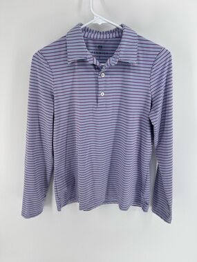 Renwick Women’s Long Sleeve Striped Polo Shirt - Small